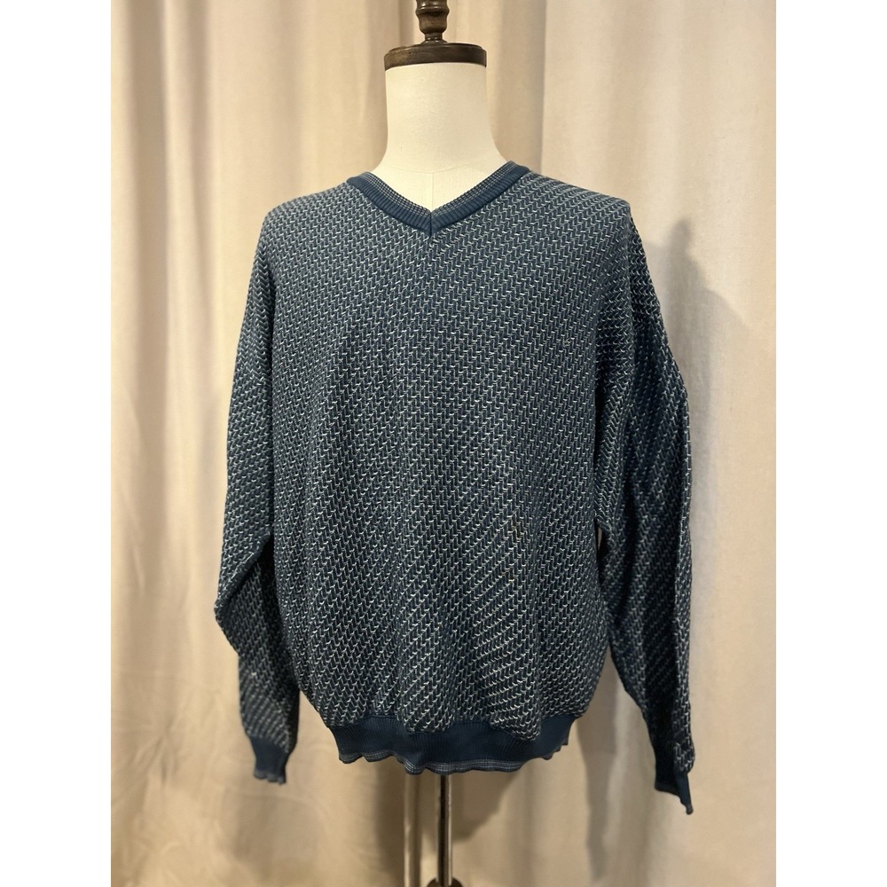 Wimbledon Men's V Neck Sweater Xl‎ Made Of Cotton Blue